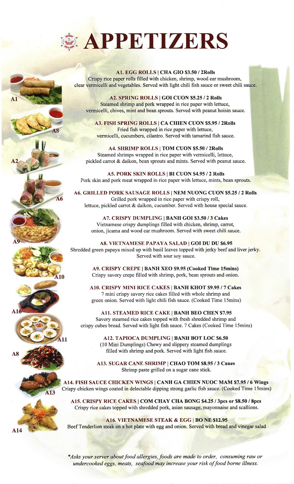 Appetizer Detroit Pho & Crab